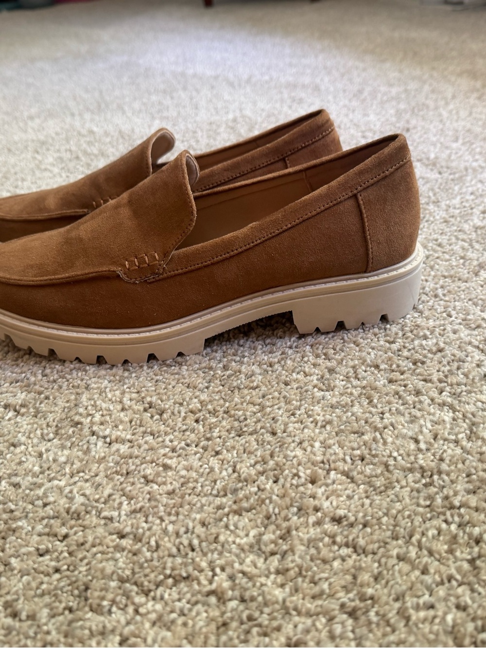 Journee Collection Women's Brown Suede Slip-On Loafers - Picture 3 of 4